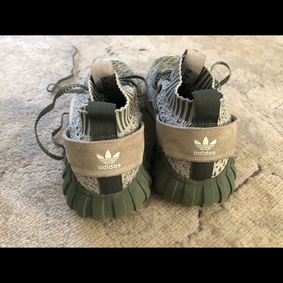 adidas Originals Tubular Doom Sock Trainers In Green - Picture 8 of 8